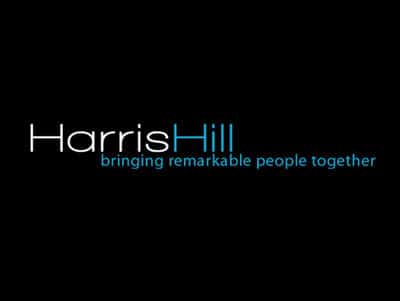 Harris Hill logo with black background