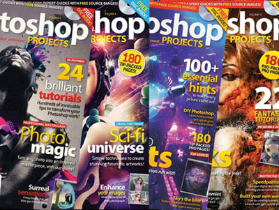 A range of 4 Photoshop magazine issues