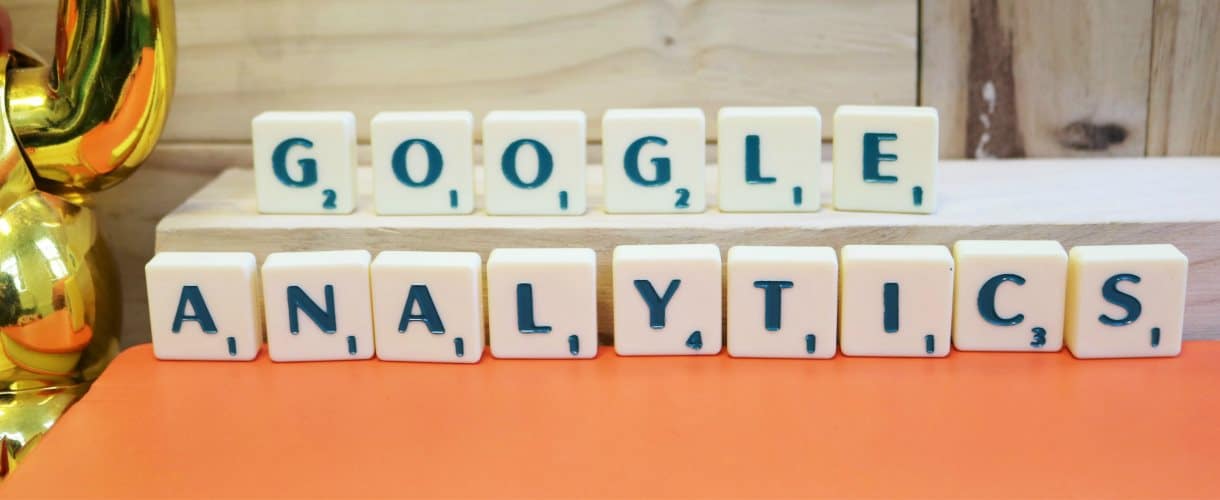 Google Analytics in scrabble letters