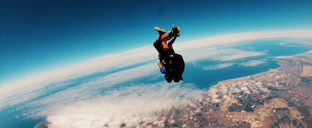 Person doing skydive