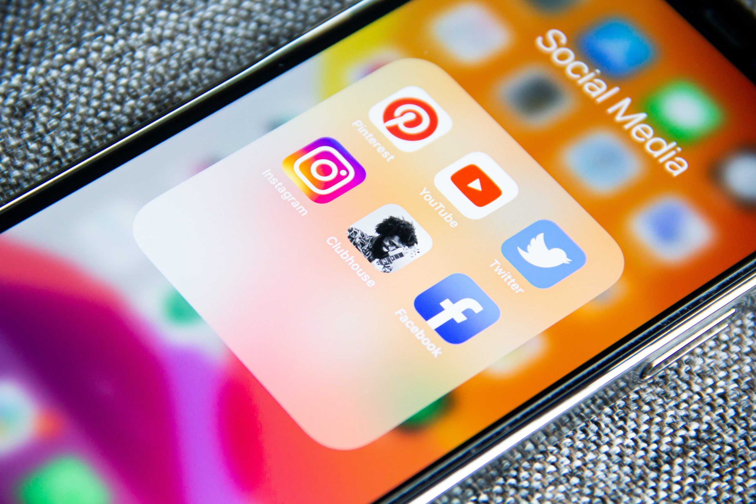 iPhone showing social media apps