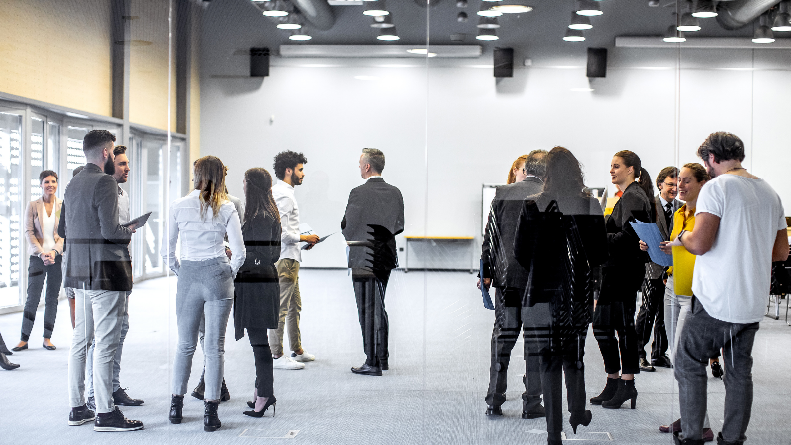 Group of people meeting in business attire