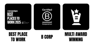 Black and white icons showing MCM accolades