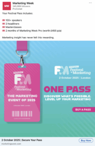 Image ad on LinkedIn for a marketing event